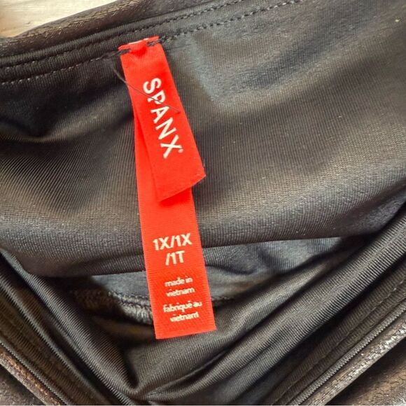 SPANX Black Leather-Like Leggings - Picture 2 of 4